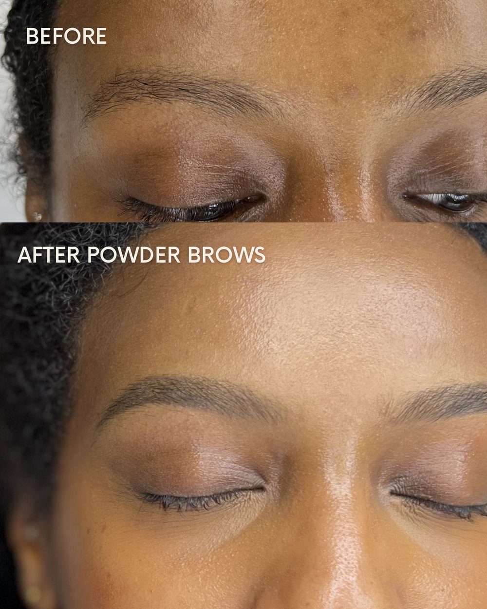 Powder brows healed result